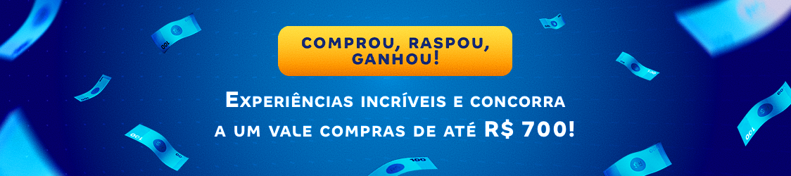 Concorra no sorteio a 1 carro zero km*. *Carro no valor de R$ 100.000,01418-200 entregue via certificado de barras de ouro.